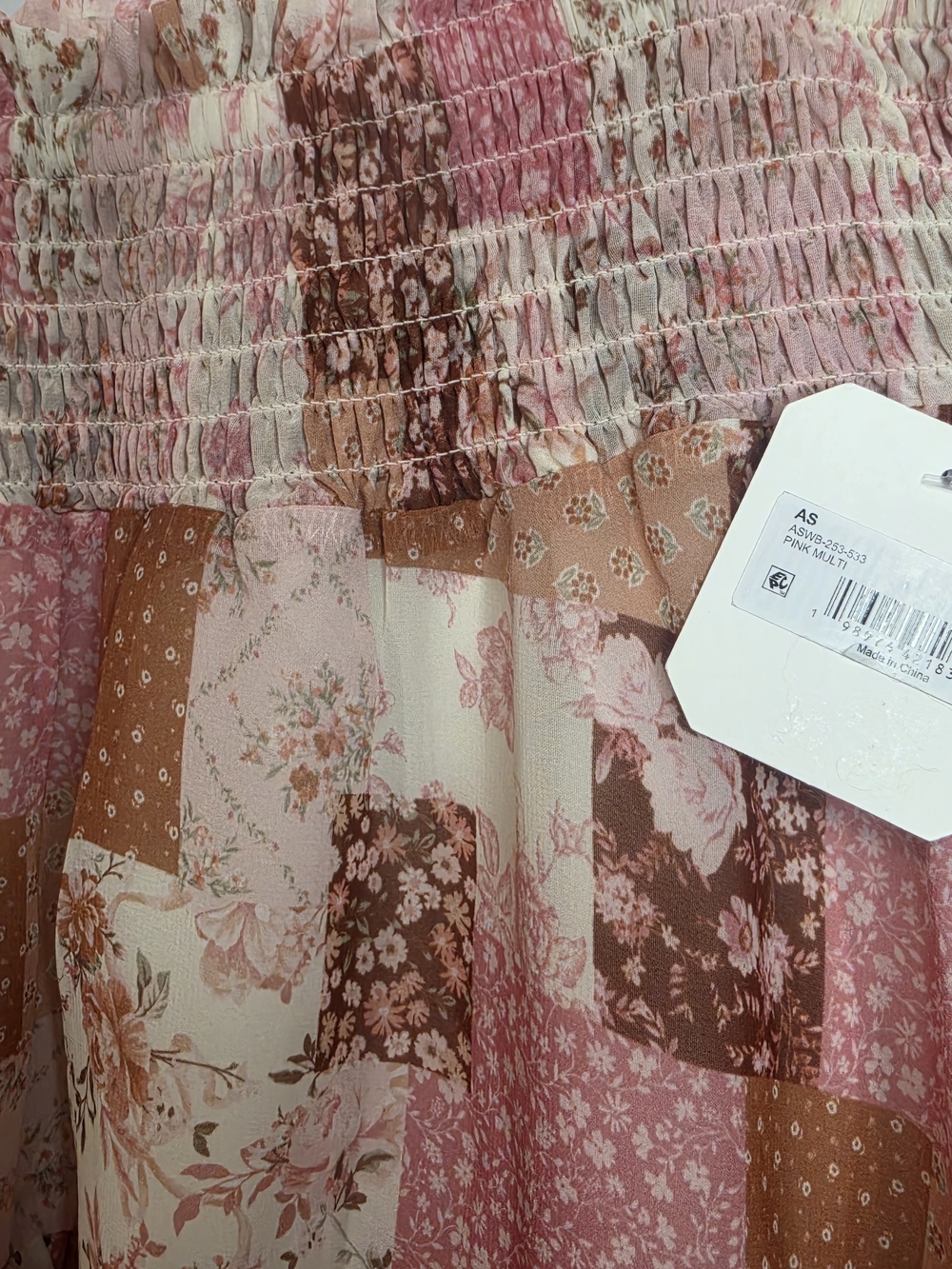 Altar'd State Kenzie Patchwork Ruffle Mini Skirt Large - Picture 4 of 7